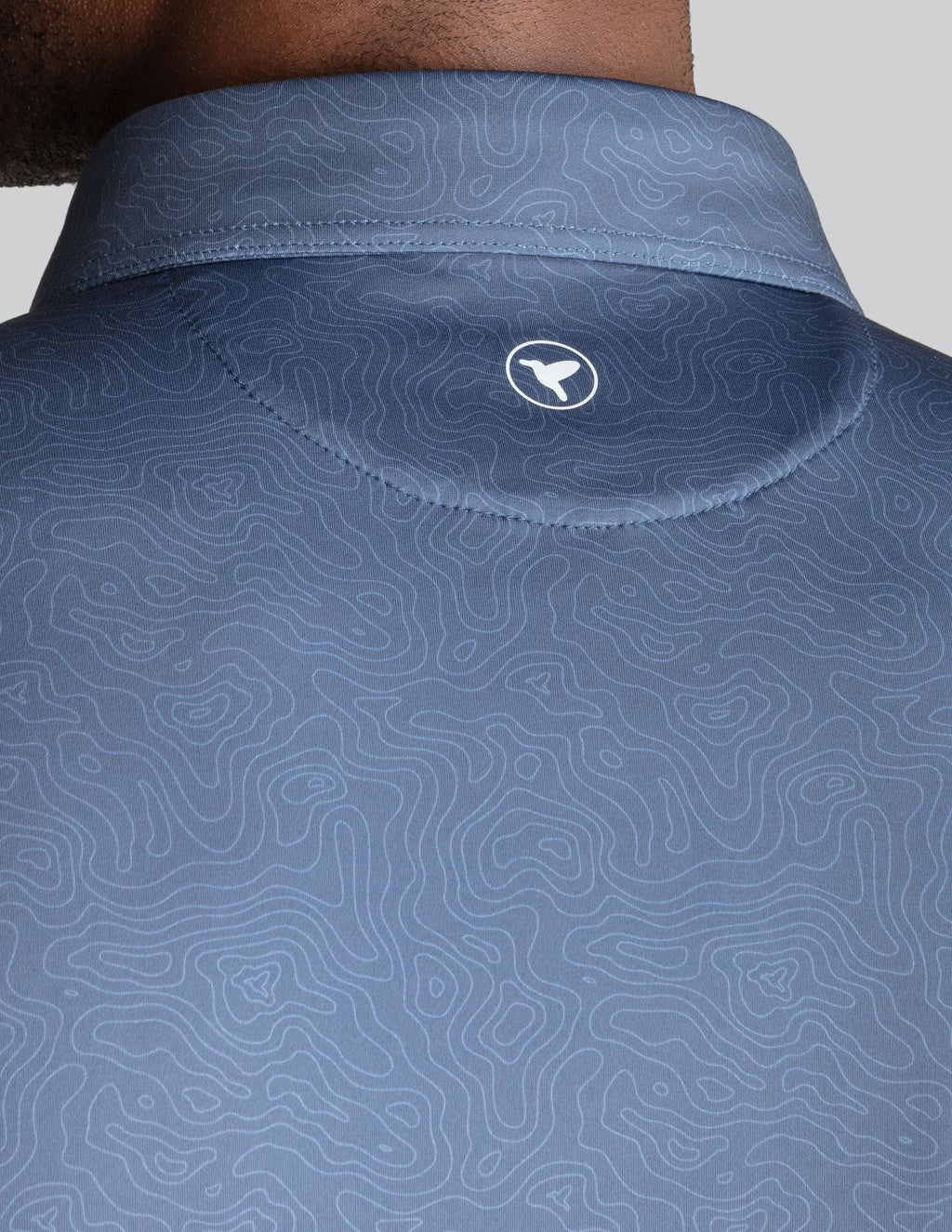 NoFlop Golf Polo - Navy Topo (The Tee &amp; Tea King)