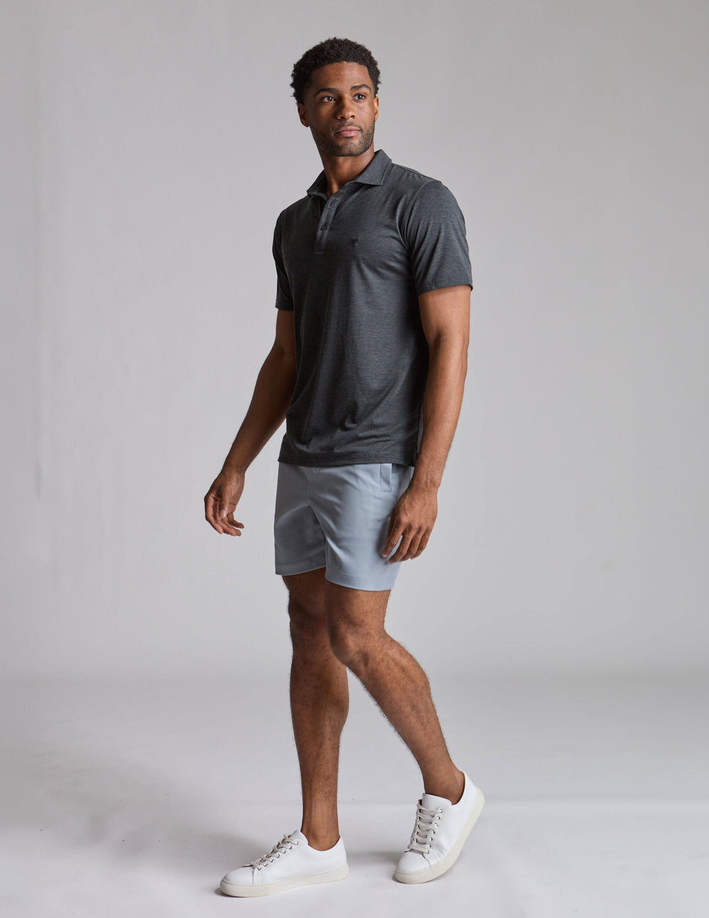 NoSweat Polo - Black Heather (The Second Wind)